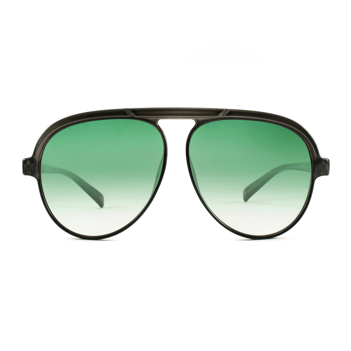 Óculos de sol Paris - Dk Cinza - Lente degradada verde Floresta