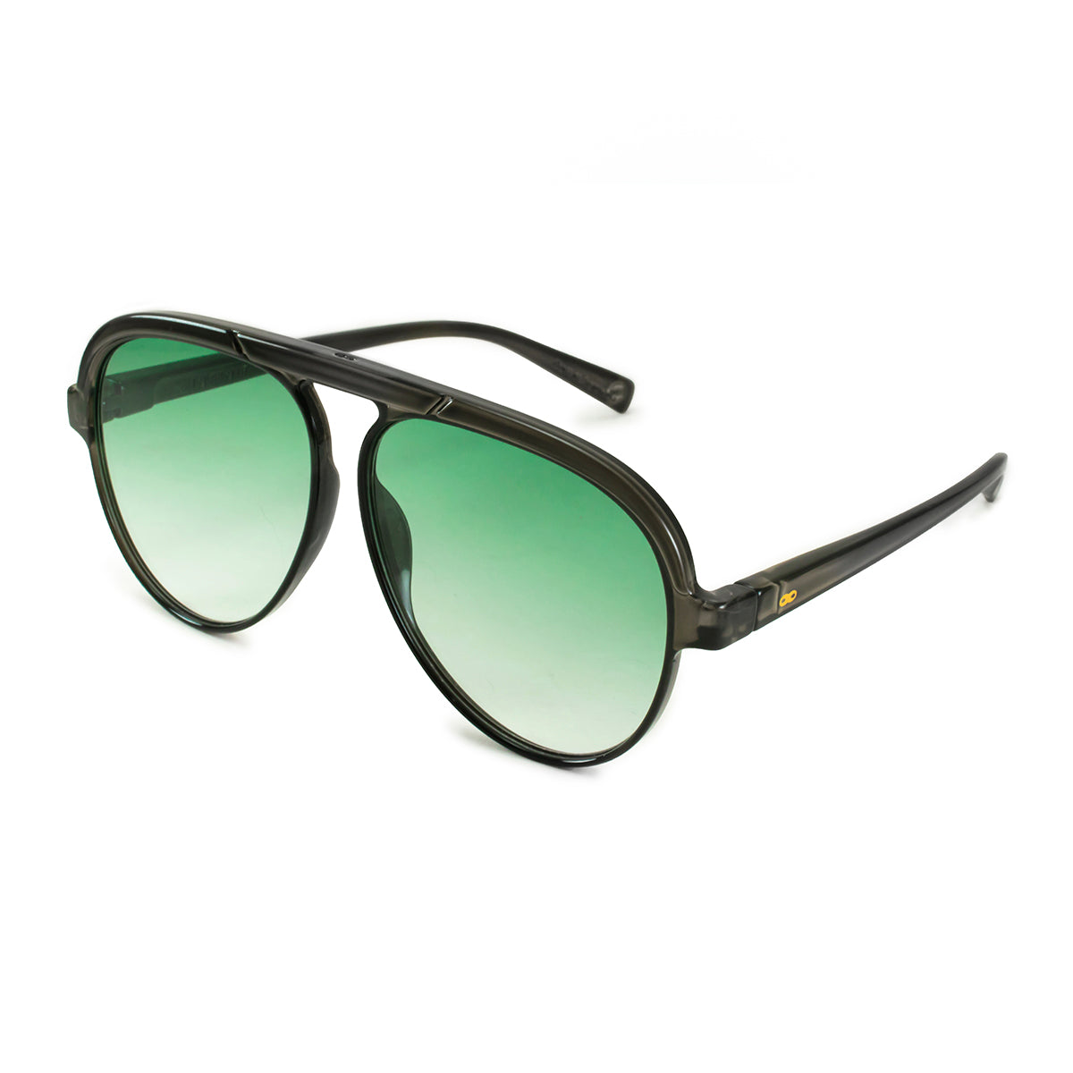 Óculos de sol Paris - Dk Cinza - Lente degradada verde Floresta
