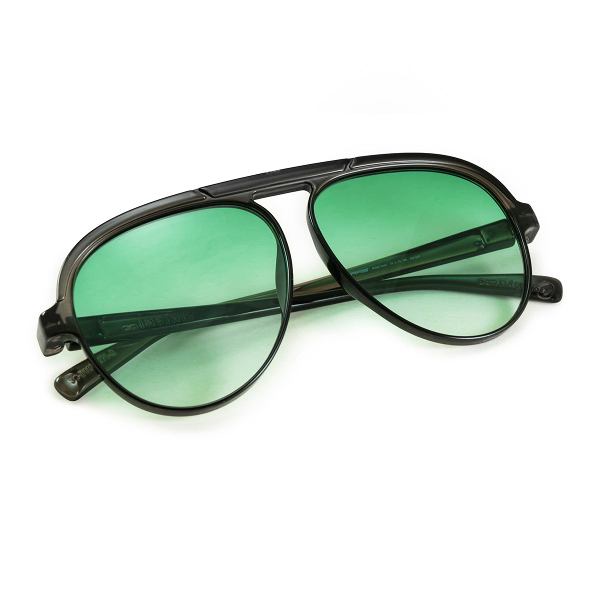 Óculos de sol Paris - Dk Cinza - Lente degradada verde Floresta