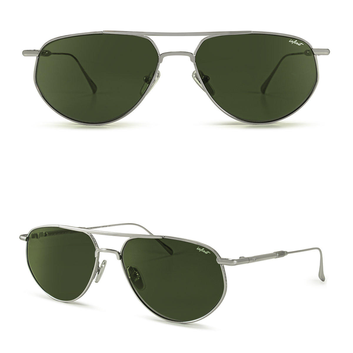 Óculos de sol Petra - Prata - Lente Verde