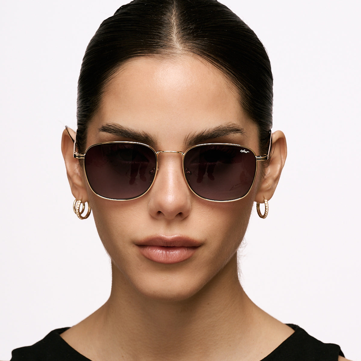 ÓCULOS DE SOL Secchia - Ouro - Lente Cinza Degradada