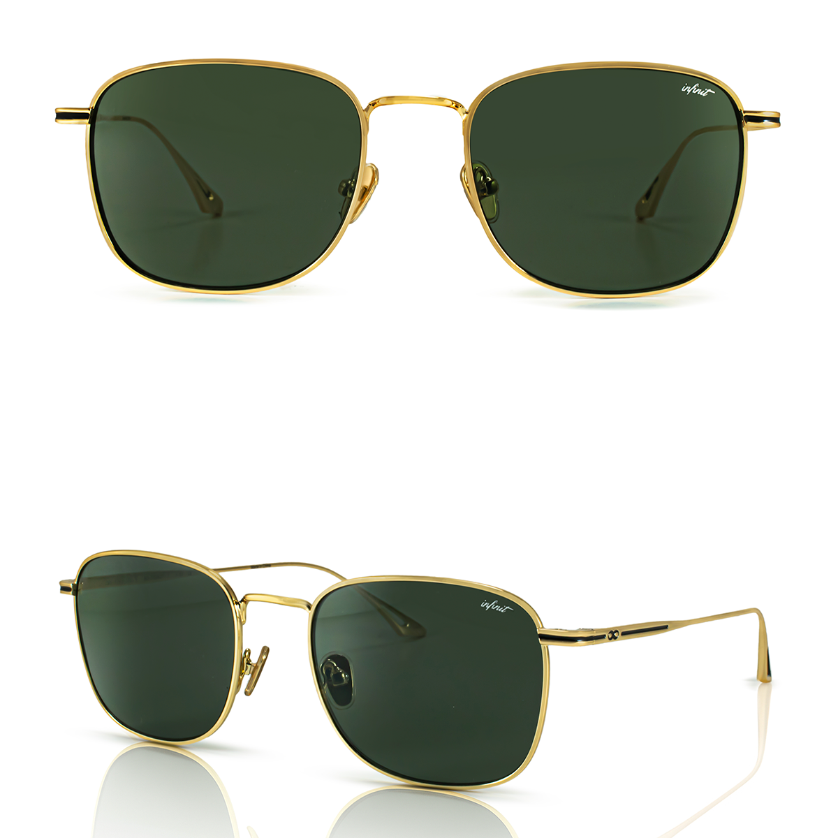 ÓCULOS DE SOL Secchia - Ouro - Lente Verde