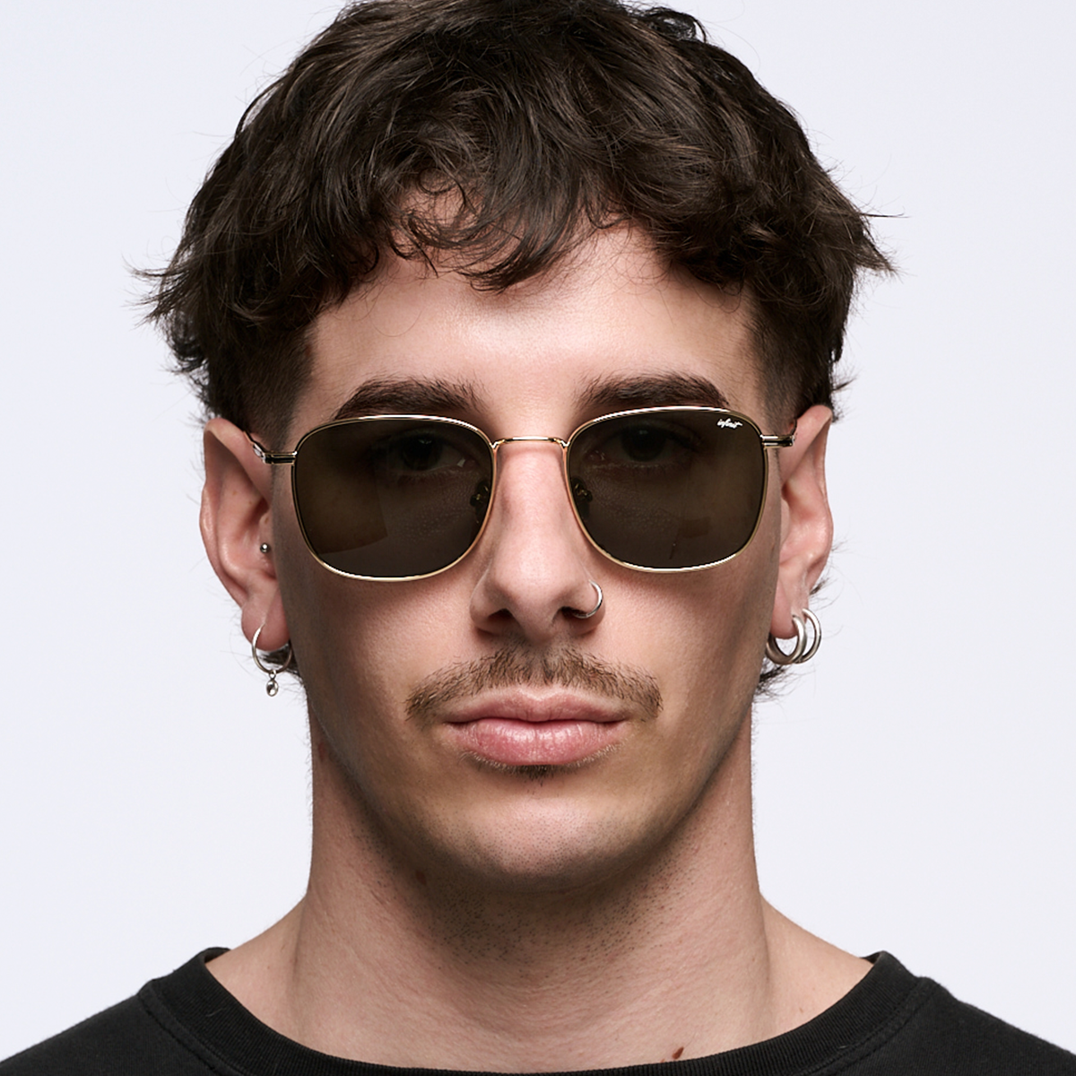 ÓCULOS DE SOL Secchia - Ouro - Lente Verde