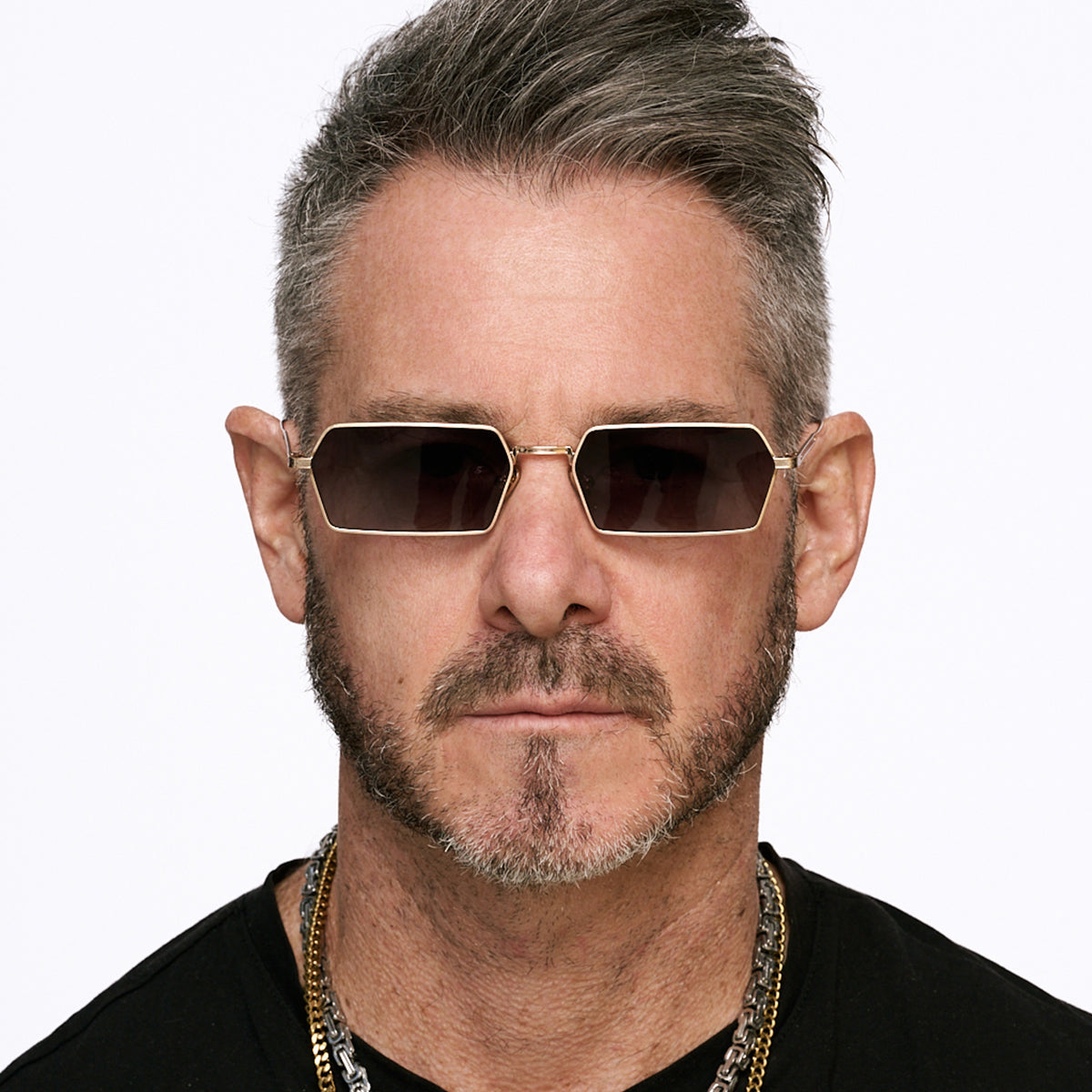 Óculos de sol Tenere - Ouro - Lente Degradada Cinza