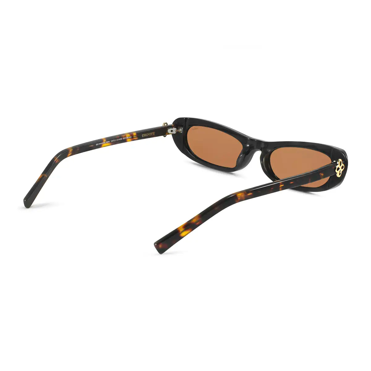 ÓCULOS DE SOL Trinity - Preto Brilhante Havana Wood - Lente Marrom