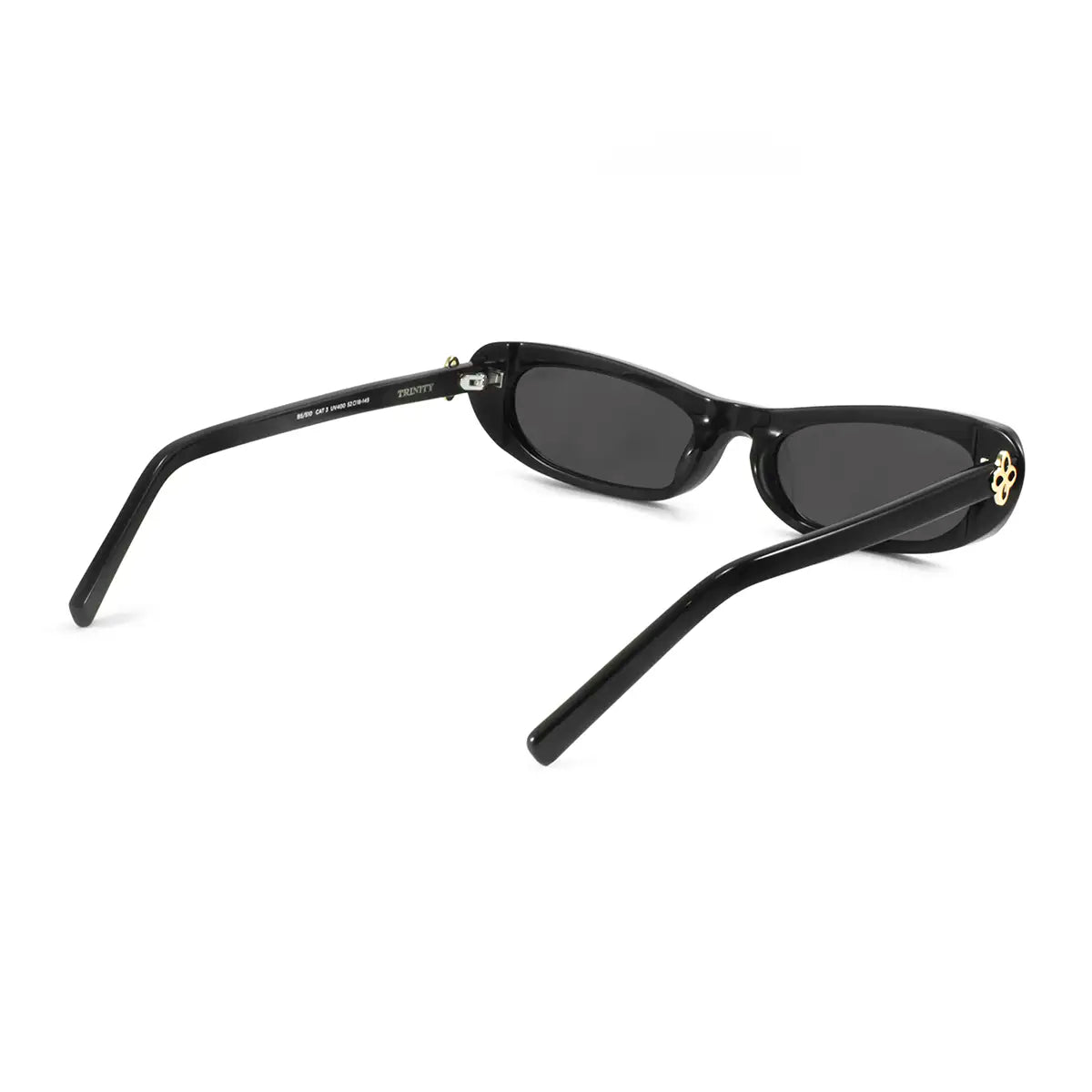 ÓCULOS DE SOL Trinity - Preto Brilhante - Lente Cinza