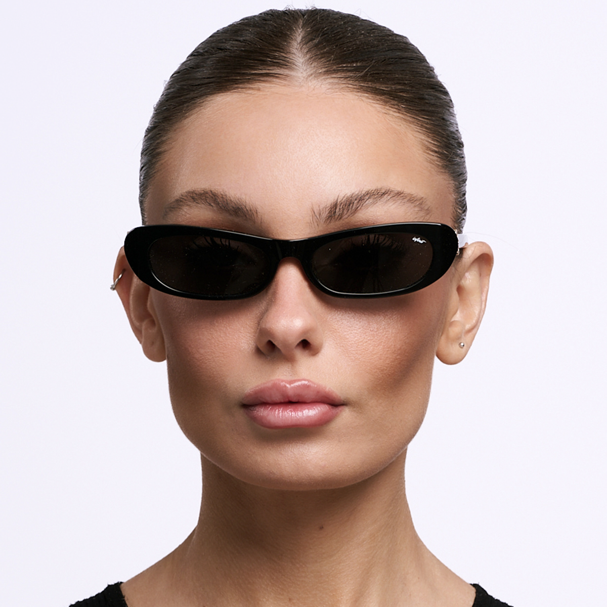 ÓCULOS DE SOL Trinity - Preto Brilhante - Lente Cinza