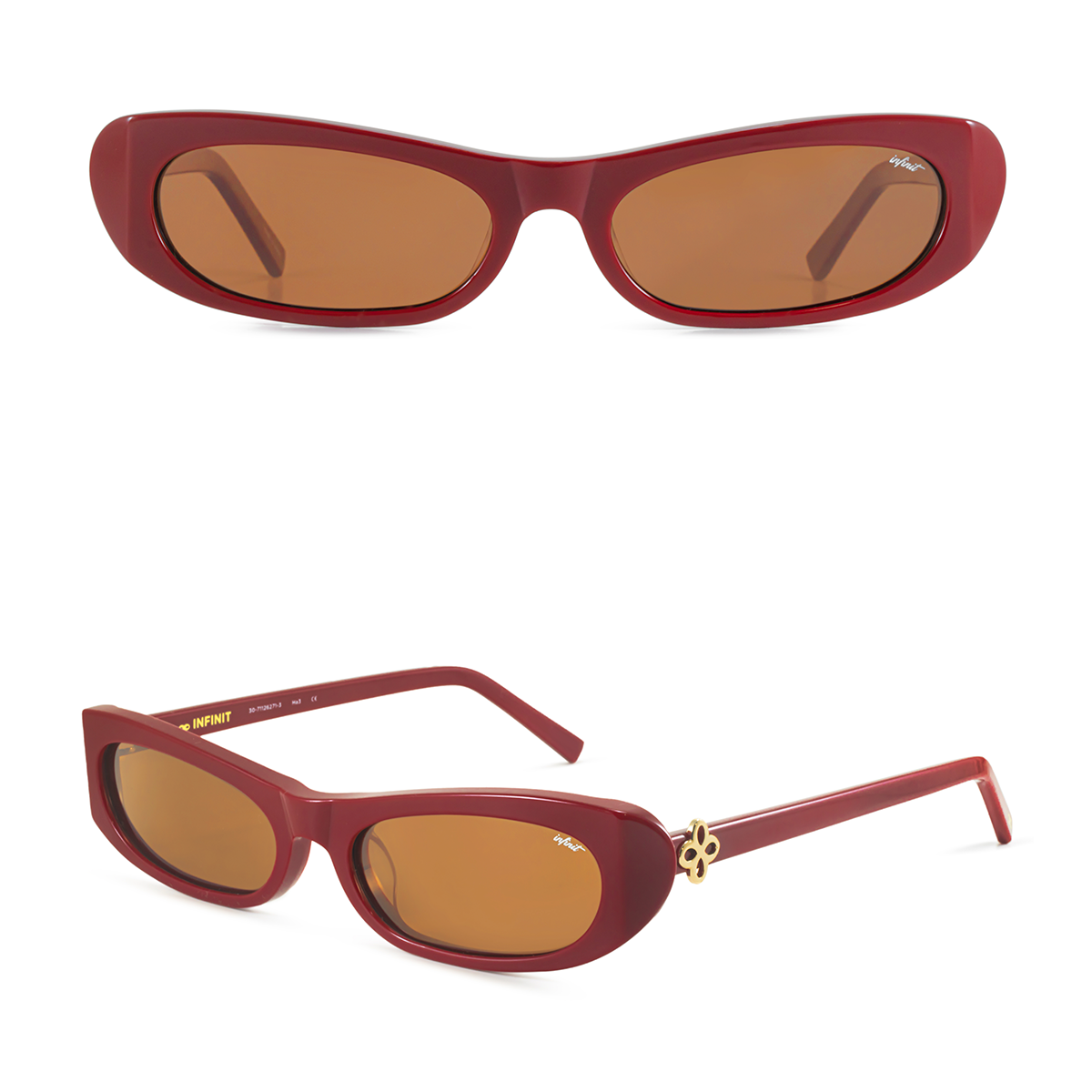 ÓCULOS DE SOL Trinity - Borgonha - Lente Marrom