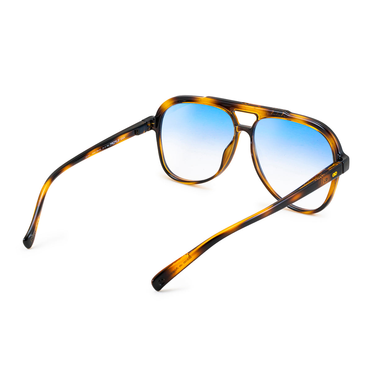 Óculos de sol triple Xxx - tartaruga - lente degradada azul espelhada