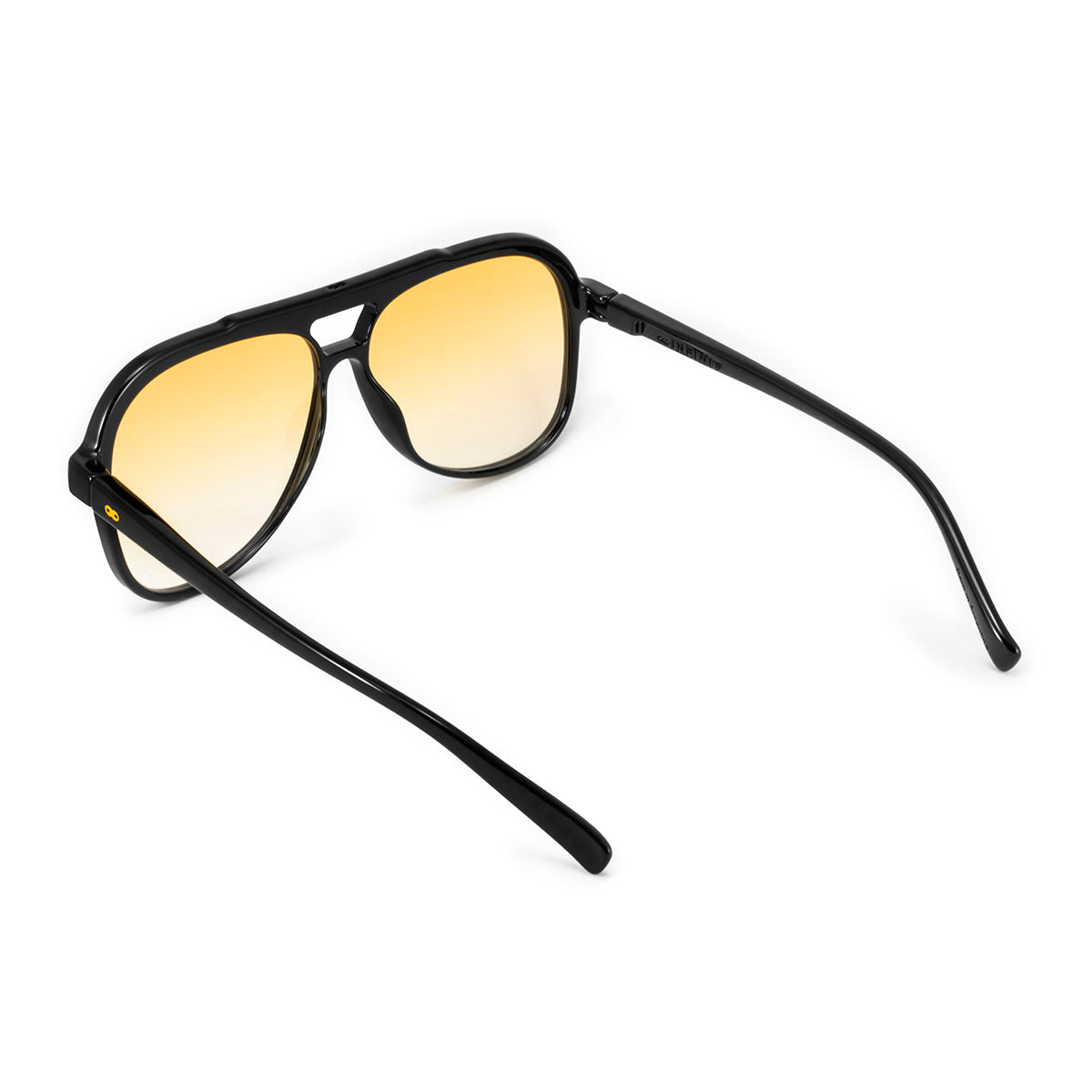 Óculos de sol triple Xxx - Preto Brilhante - lente degradada laranja