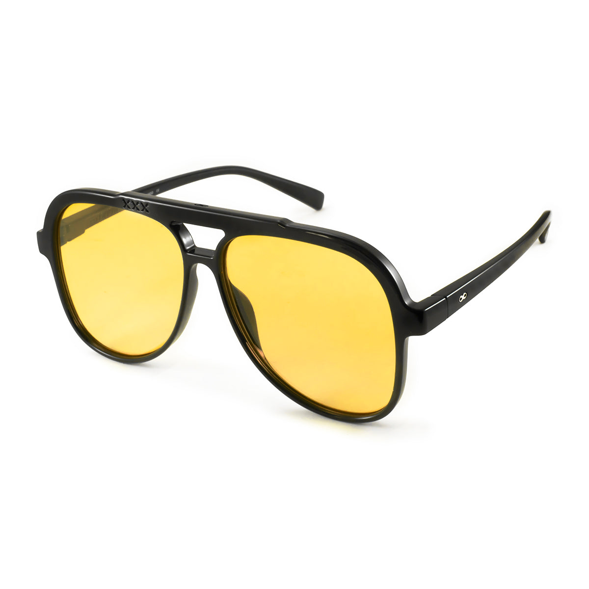ÓCULOS DE SOL Triple XXX - Preto Brilhante - Lente Amarela