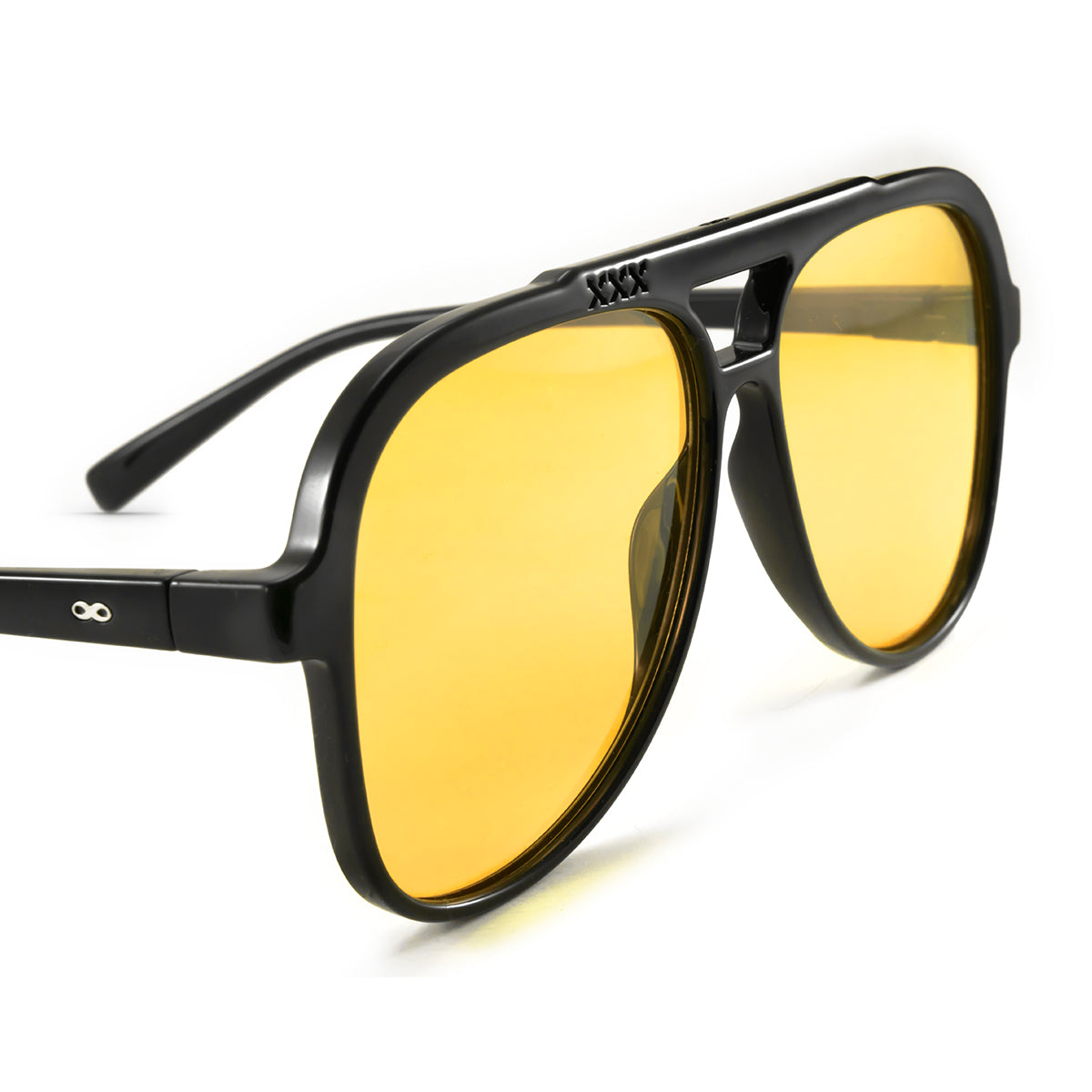 ÓCULOS DE SOL Triple XXX - Preto Brilhante - Lente Amarela