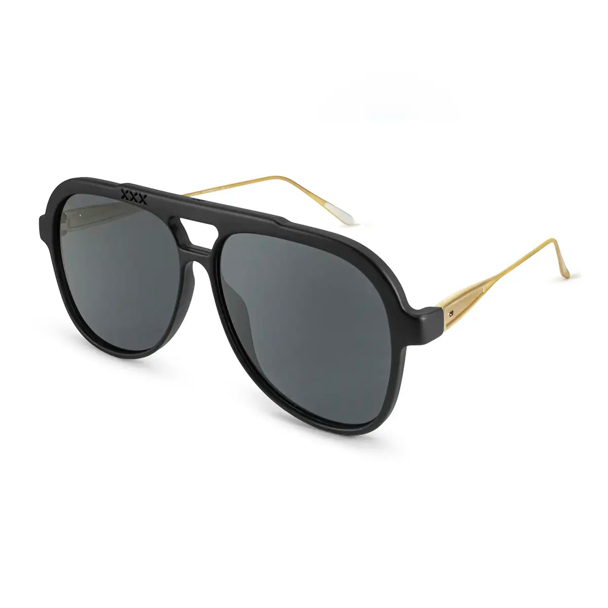 Óculos de sol Triple Xxx - Special Metal Edition - Preto Fosco - lente cinza