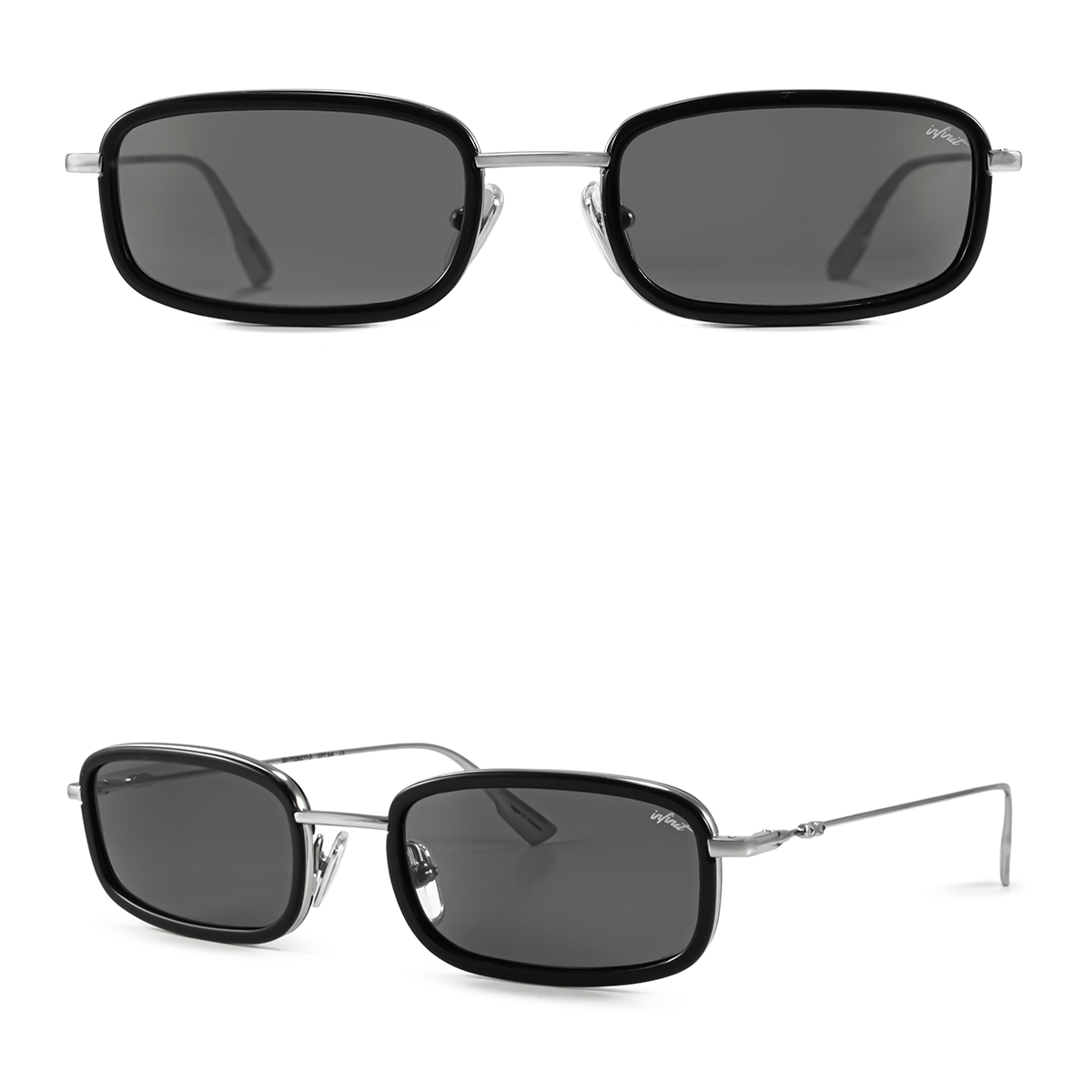 Óculos de sol Tyler - Preto Brilhante- Lente Cinza