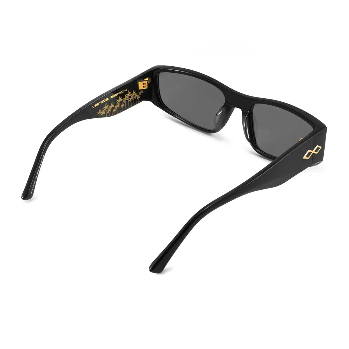 ÓCULOS DE SOL Venice - Preto Brilhante - Lente Cinza