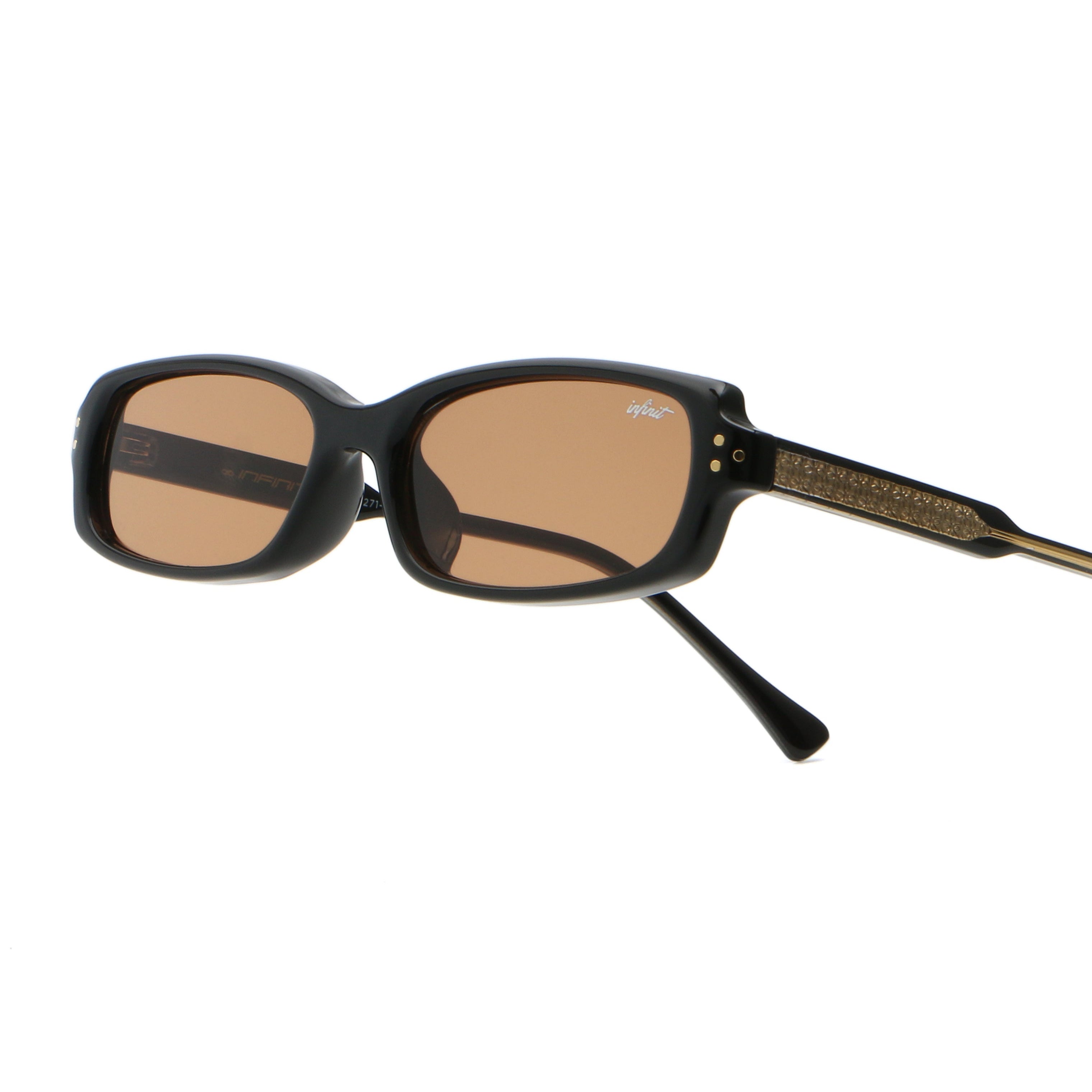 ÓCULOS DE SOL Virgil - Preto Brilhante - Lente Marrom